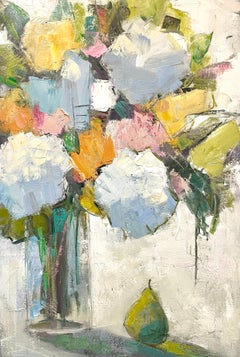 Brighter Day by Allison Chambers, Oil on Canvas Impressionist Floral Painting