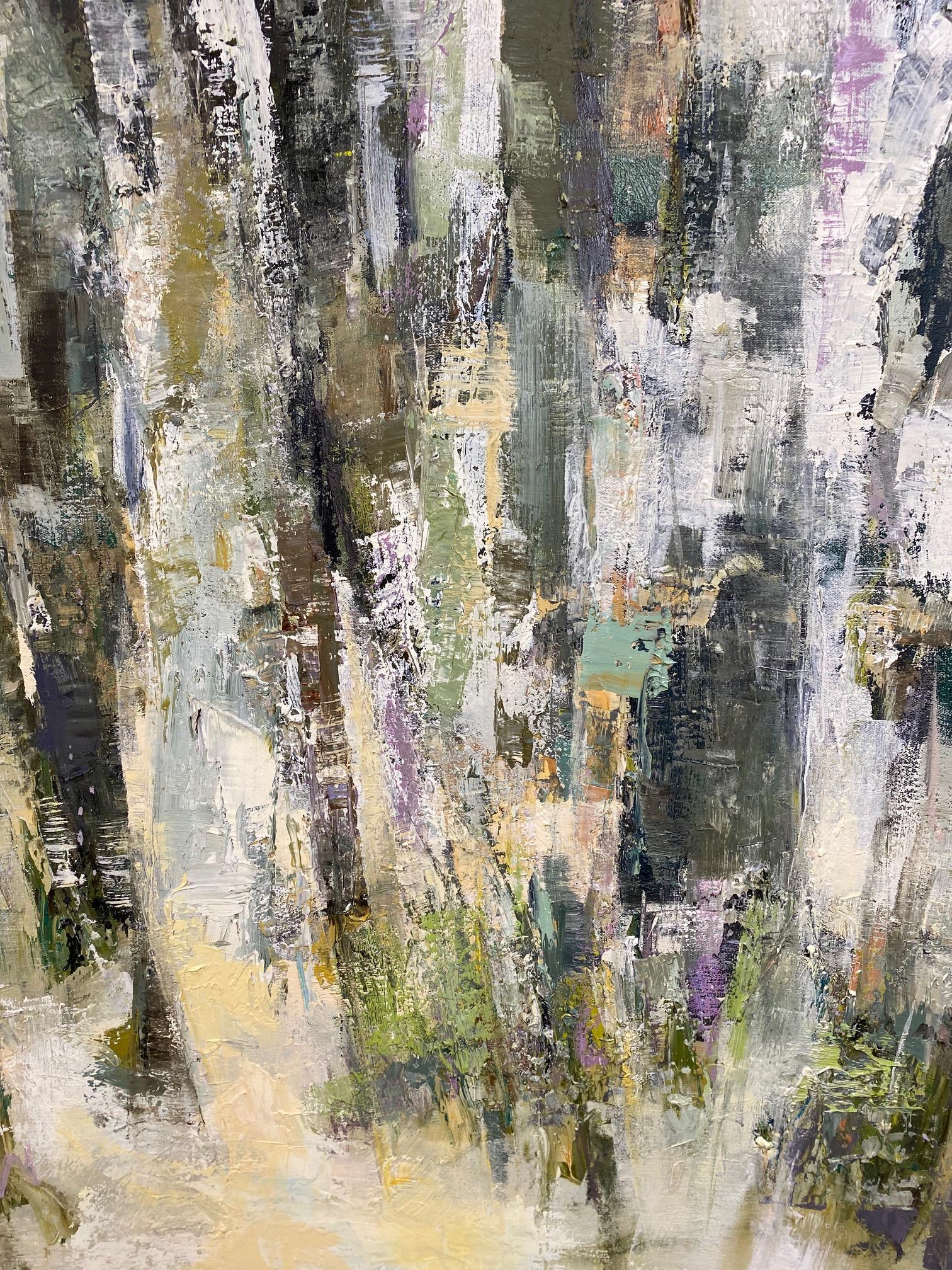 Chosen, original 53x36 abstract expressionism landscape - Abstract Expressionist Painting by Allison Chambers