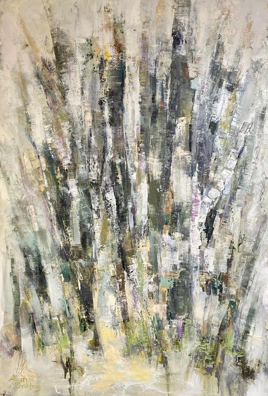 Allison Chambers Landscape Painting - Chosen, original 53x36 abstract expressionism landscape