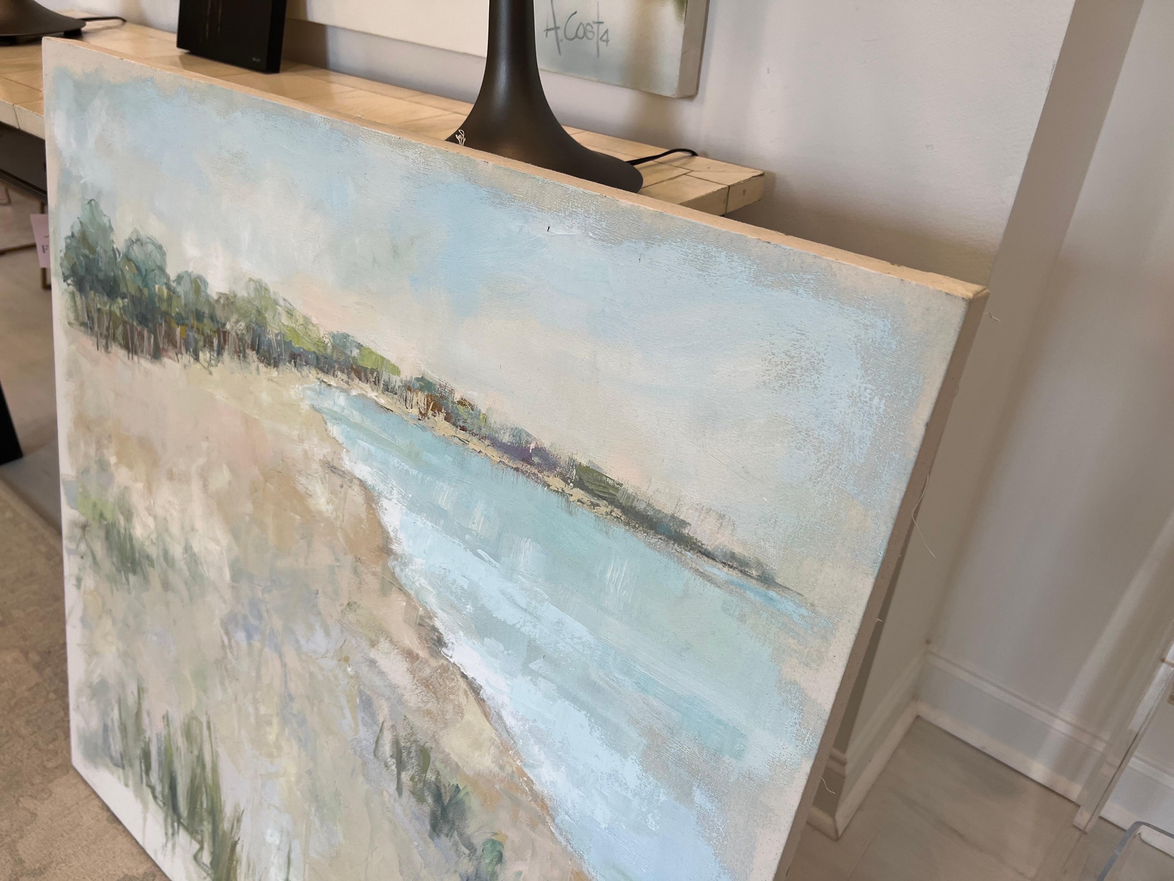 Allison’s softly rendered and beautifully painted landscapes and waterscapes capture light, depth and the constantly shifting movement of water, flora and fauna.

Her impasto technique incorporates the texture that only comes from the liberal use of