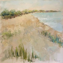 Coastal Vibes by Allison Chambers, Oil on Canvas Beach Landscape Painting