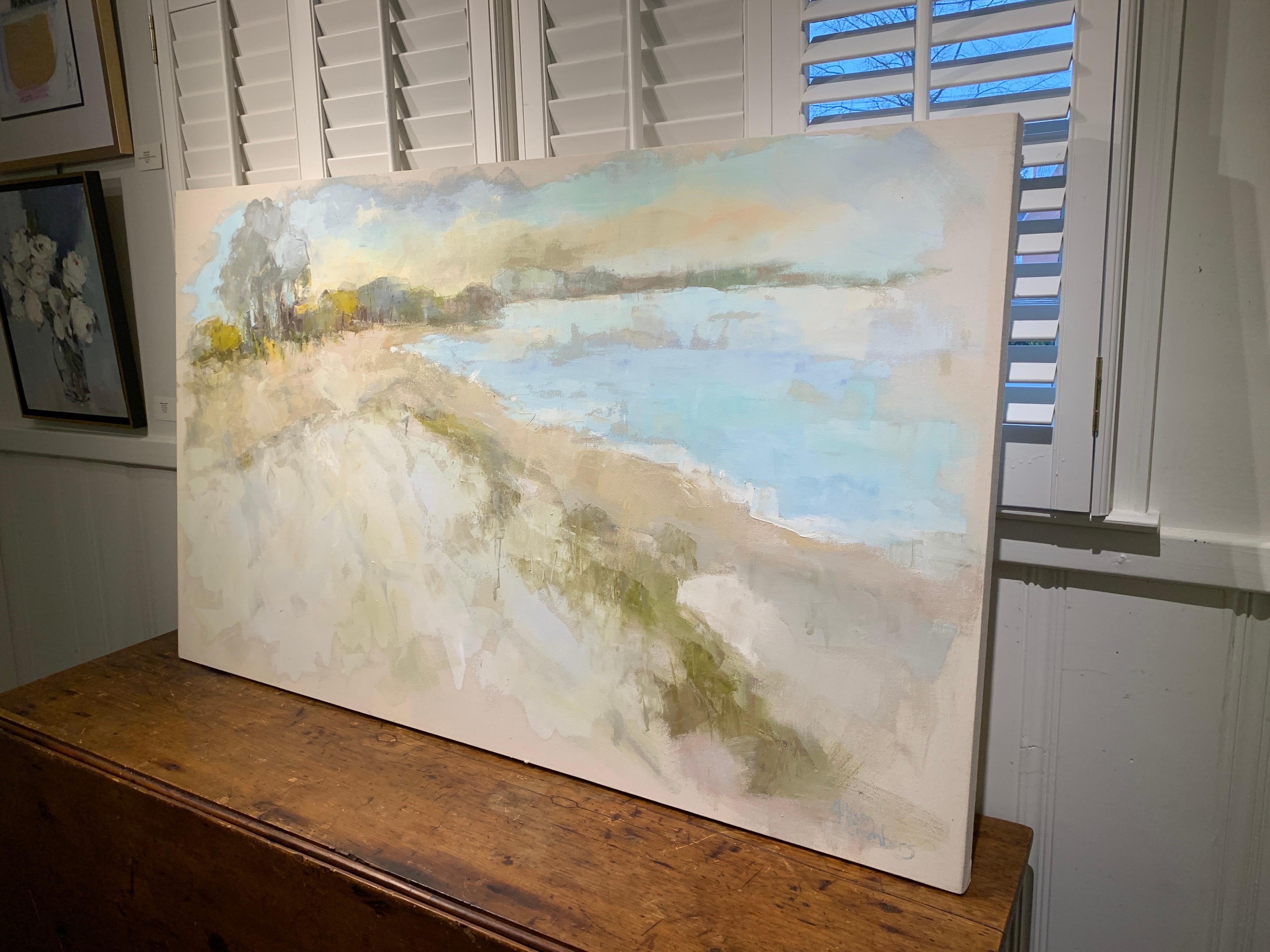 Coastal Vibes by Allison Chambers, Oil on Canvas Impressionist Beach Painting 3