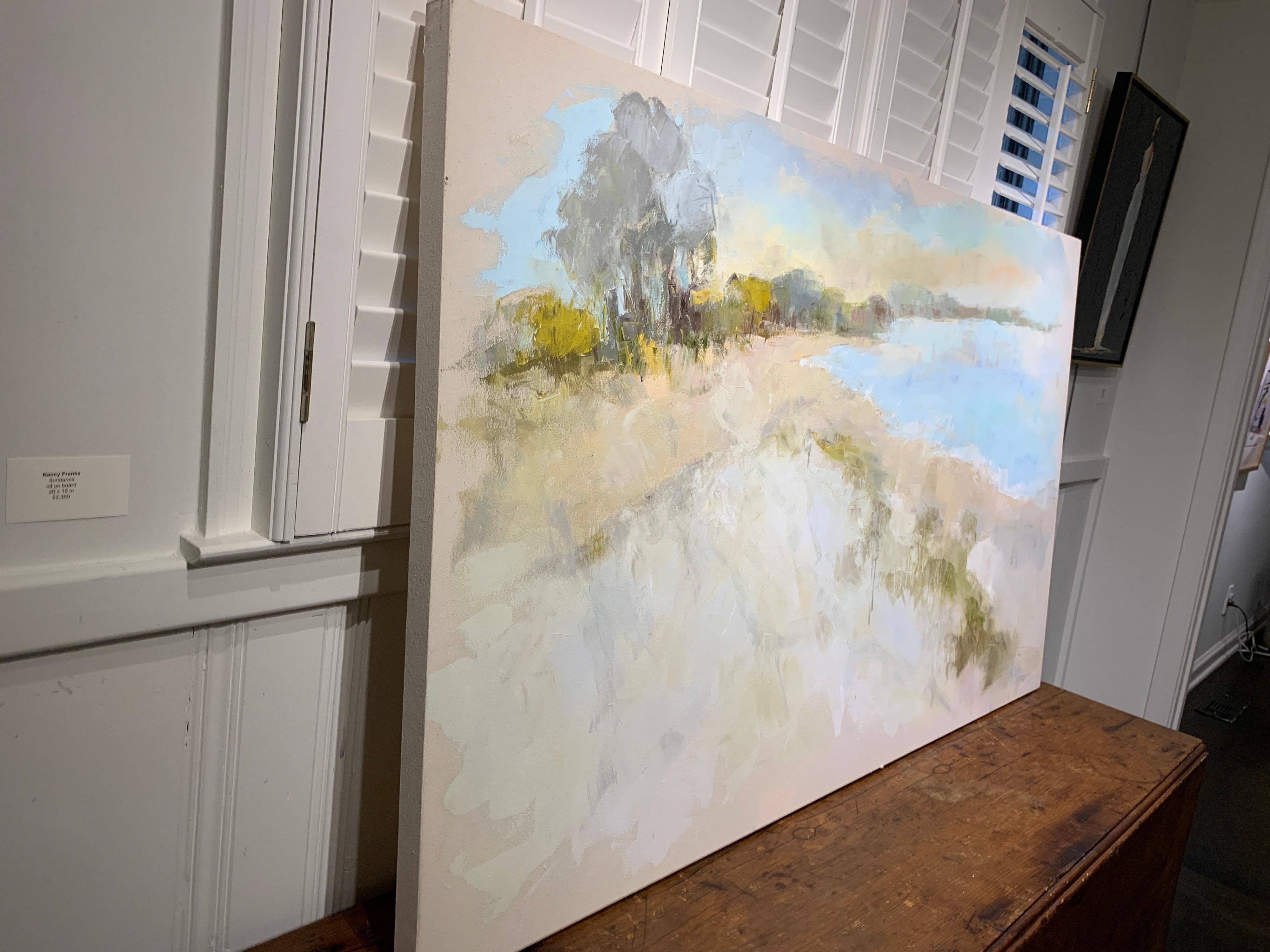 Coastal Vibes by Allison Chambers, Oil on Canvas Impressionist Beach Painting 4