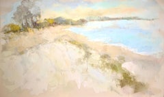 Coastal Vibes by Allison Chambers, Oil on Canvas Impressionist Beach Painting