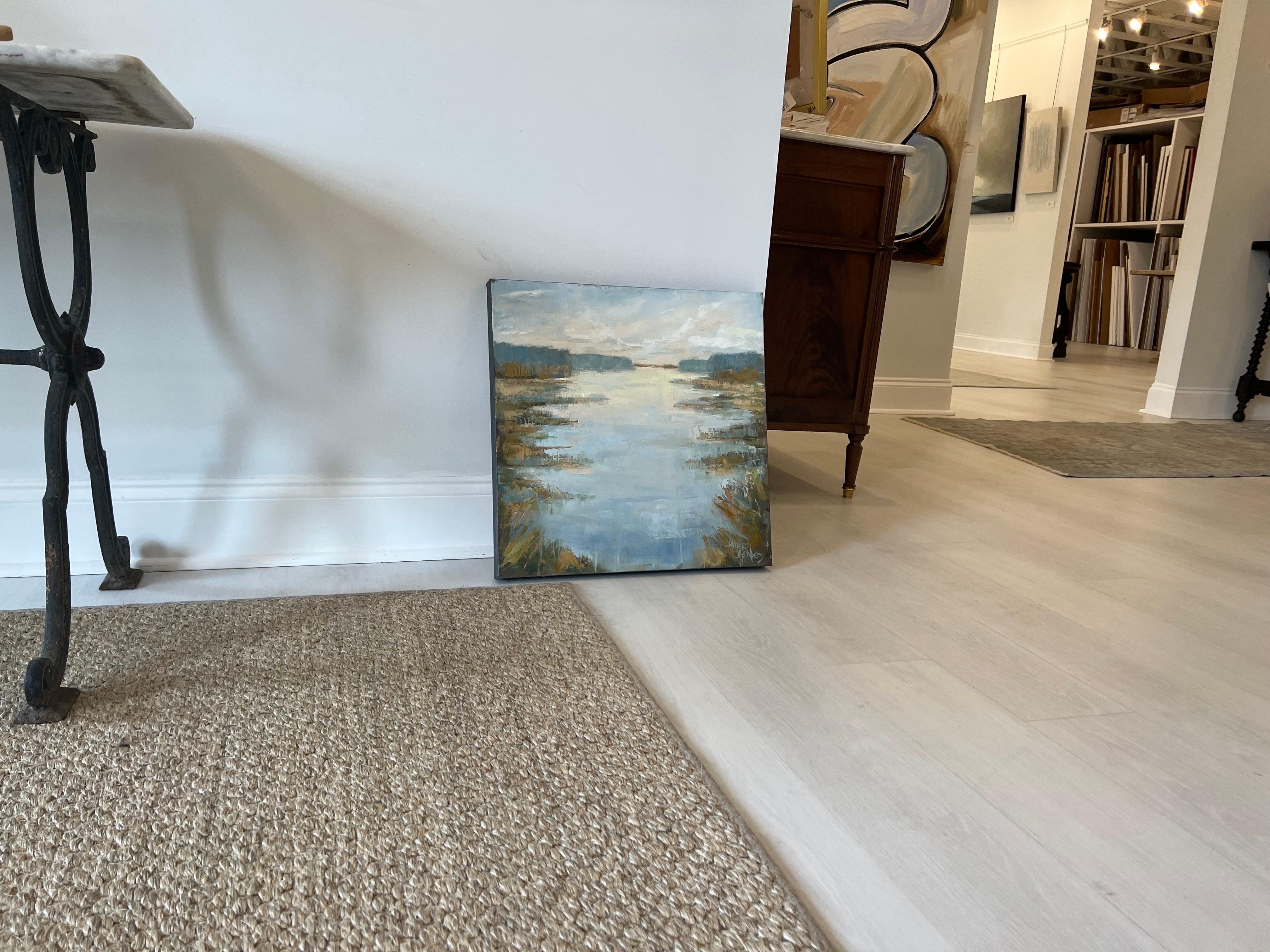 Allison’s softly rendered and beautifully painted landscapes and waterscapes capture light, depth and the constantly shifting movement of water, flora and fauna.

Her impasto technique incorporates the texture that only comes from the liberal use of