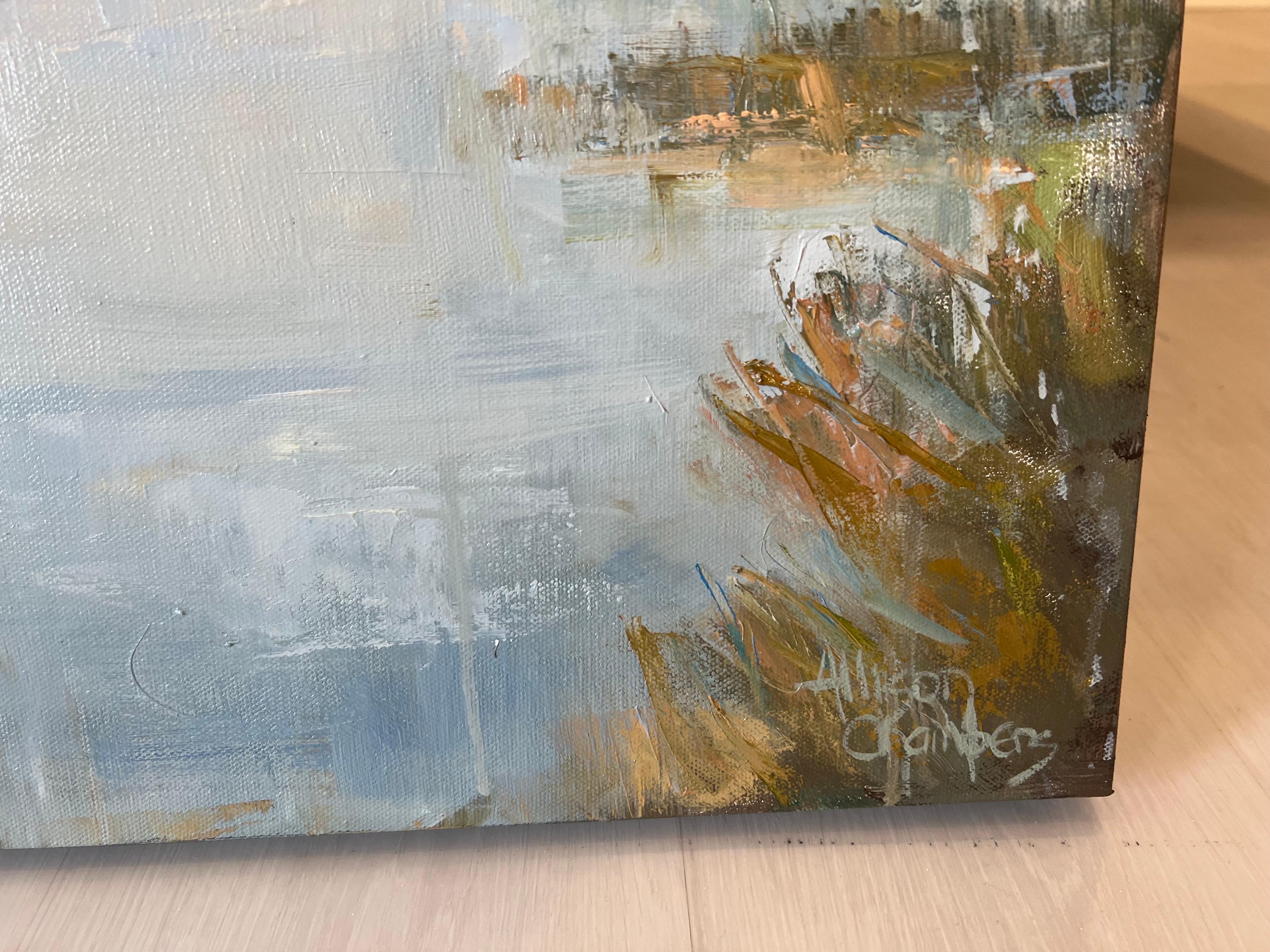 Dreaming by Allison Chambers, Oil on Canvas Impressionist Landscape Painting 3