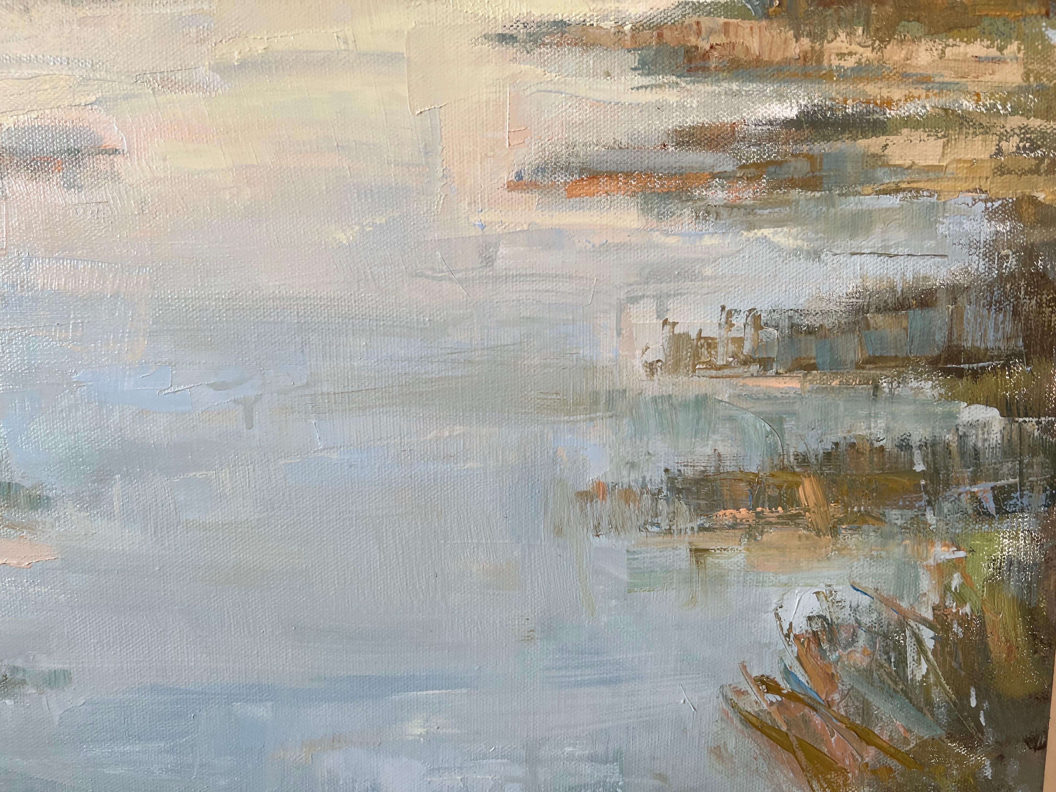 Dreaming by Allison Chambers, Oil on Canvas Impressionist Landscape Painting 4