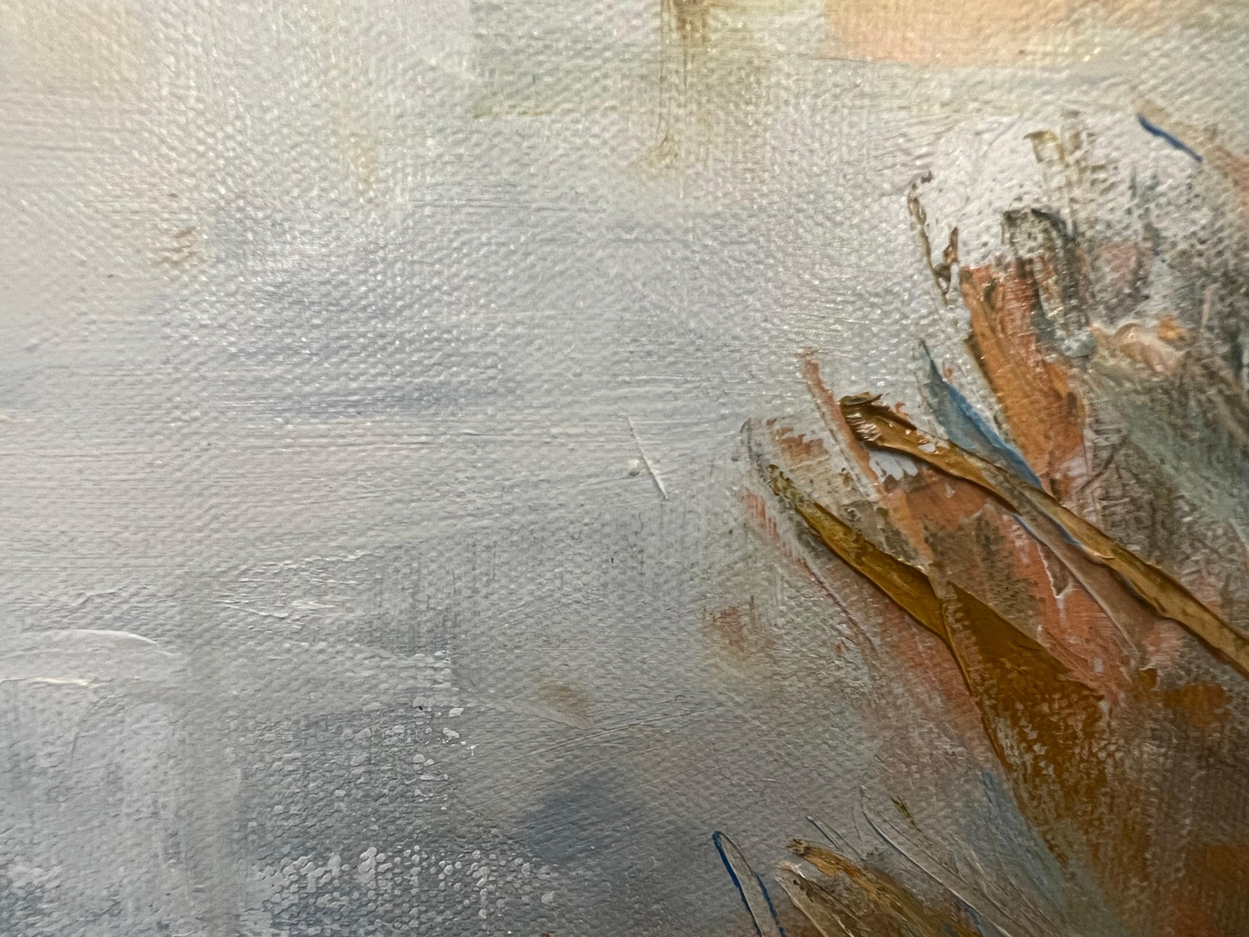 Dreaming by Allison Chambers, Oil on Canvas Square Landscape Painting 3