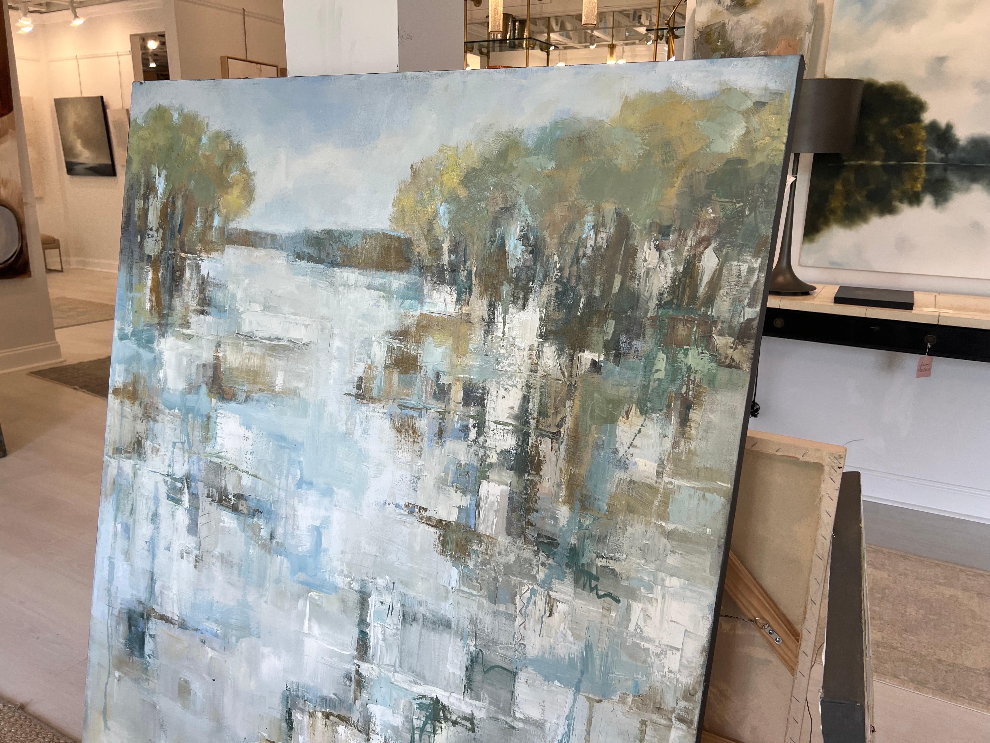 Allison’s softly rendered and beautifully painted landscapes and waterscapes capture light, depth and the constantly shifting movement of water, flora and fauna.

Her impasto technique incorporates the texture that only comes from the liberal use of