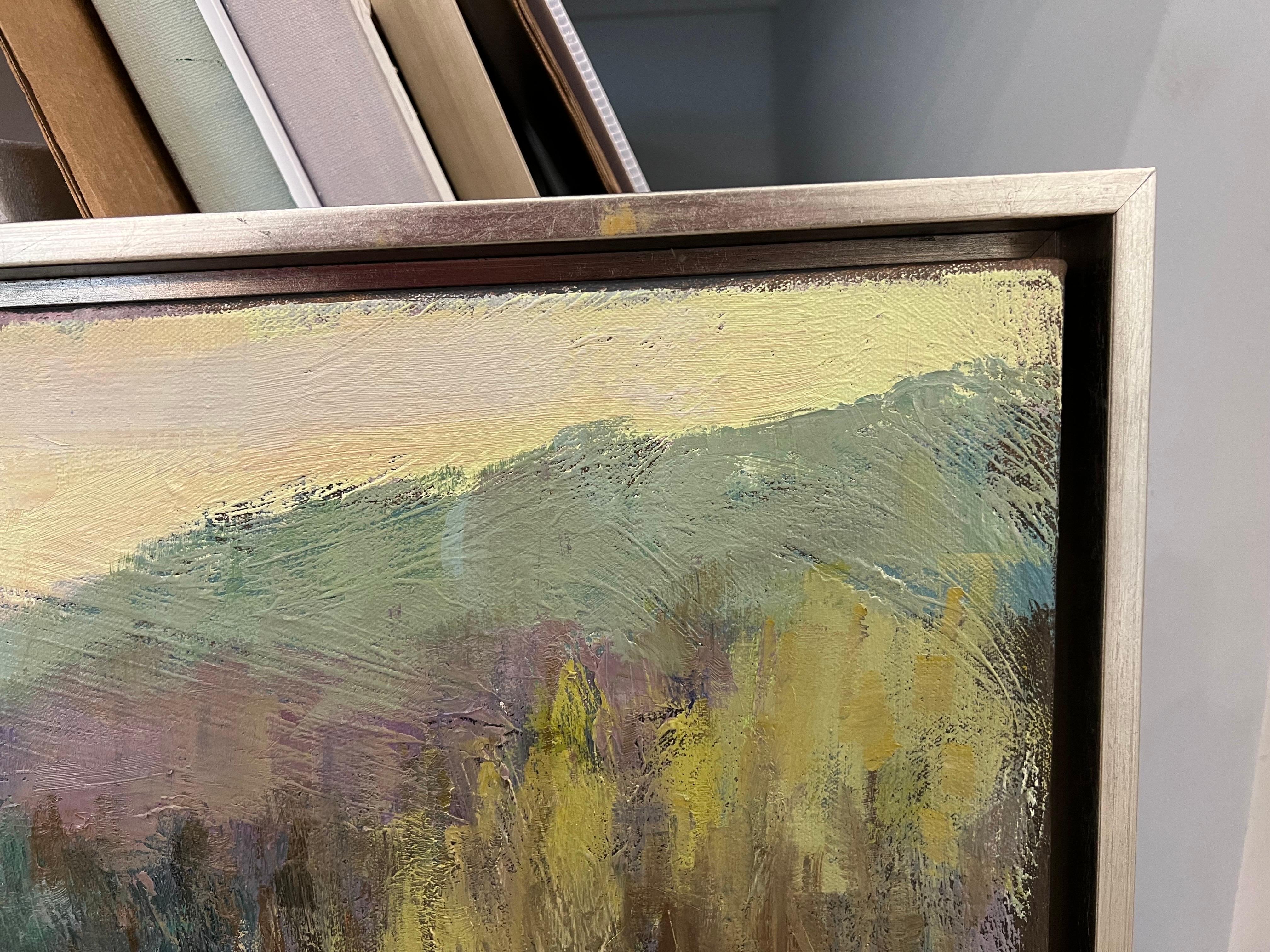 Juxtaposition by Allison Chambers, Framed Canvas Vertical Landscape Painting 3