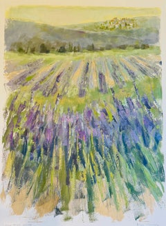 Looking Toward Lacoste by Allison Chambers, Oil Landscape Painting