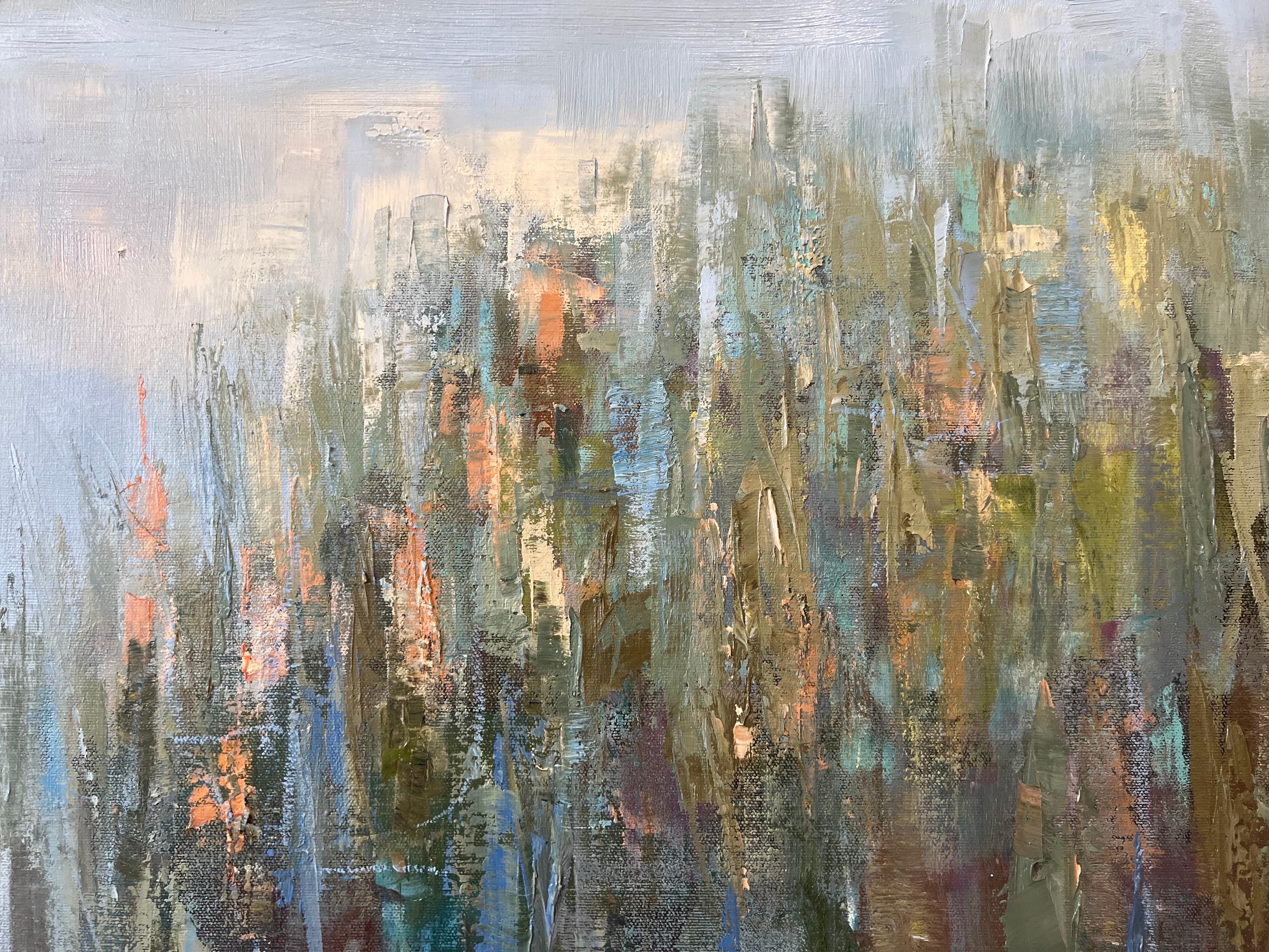 Mac's Moment by Allison Chambers, Oil on Canvas Abstract Landscape Painting 5
