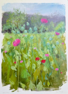 Monet's Garden by Allison Chambers, Oil Landscape Painting