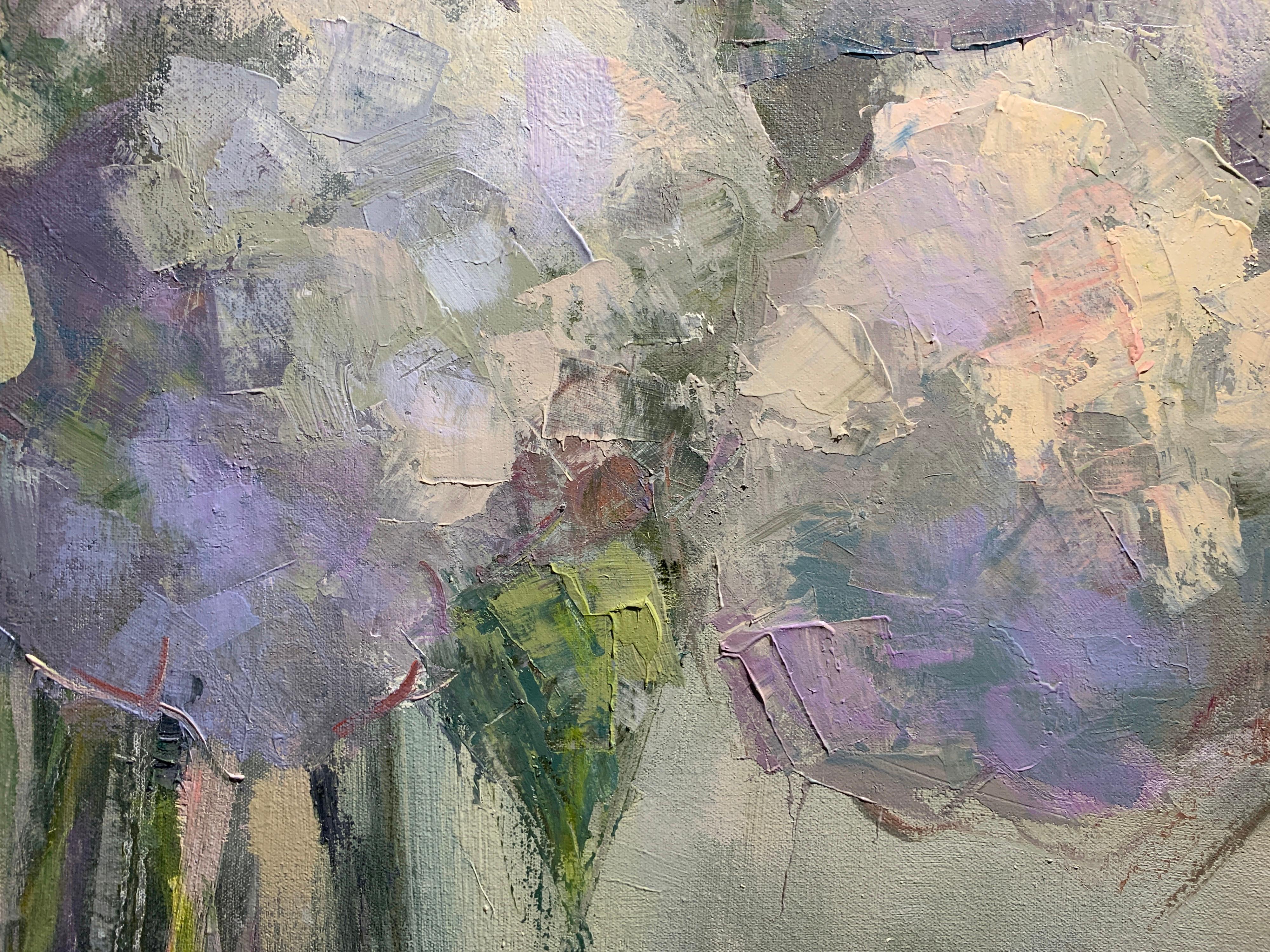 My Sweetheart by Allison Chambers, Oil on Canvas Impressionist Floral Painting 6