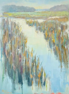 On and On by Allison Chambers, Large Framed Impressionist Landscape Painting