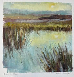Rollin en estudio de Allison Chambers, Óleo sobre papel Pintura de paisaje