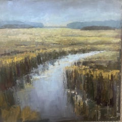 Seasons Change by Allison Chambers, Oil on Canvas Square Landscape Painting