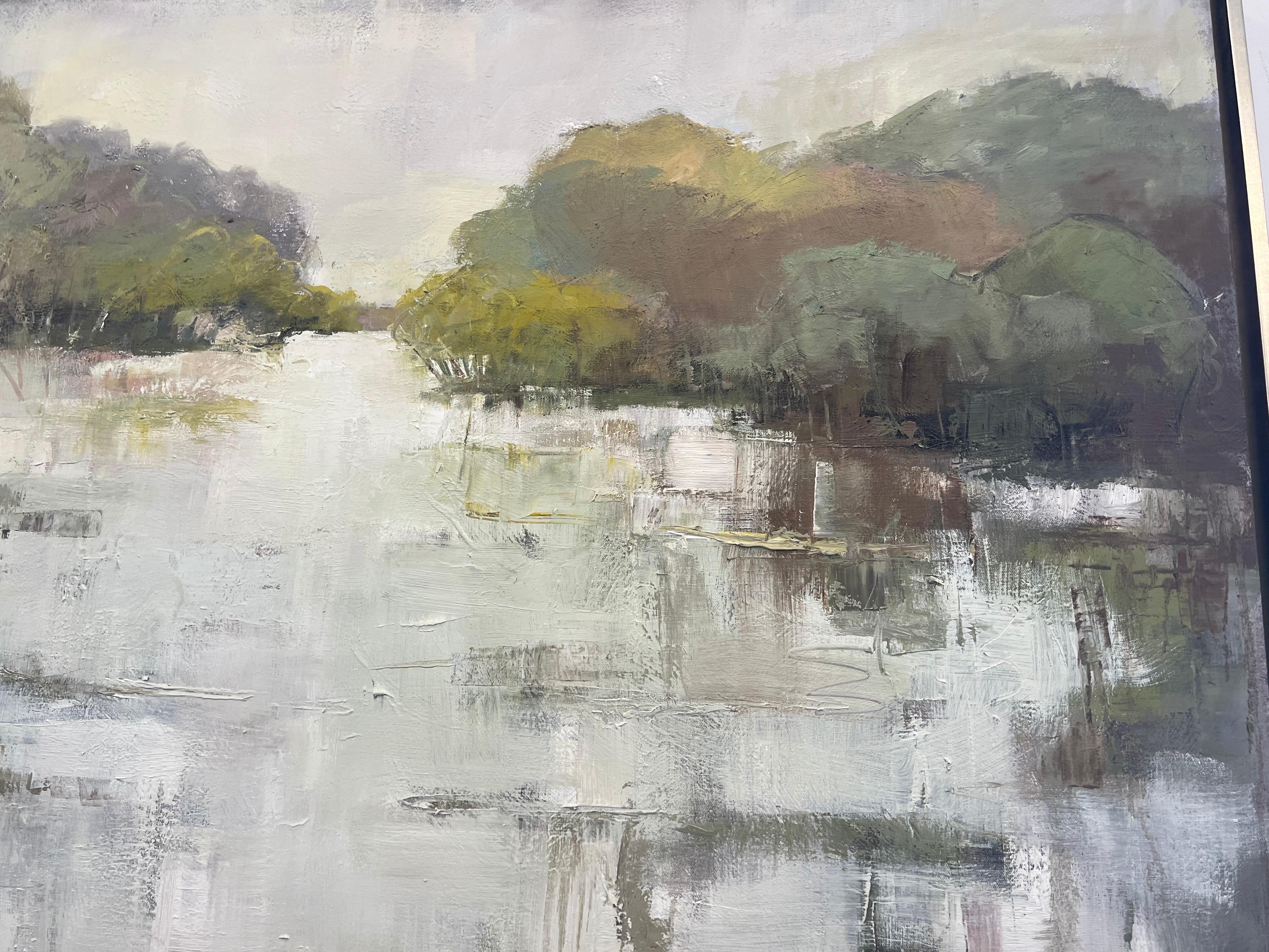 Spring Breeze by Allison Chambers, Framed Impressionist Landscape Painting 1