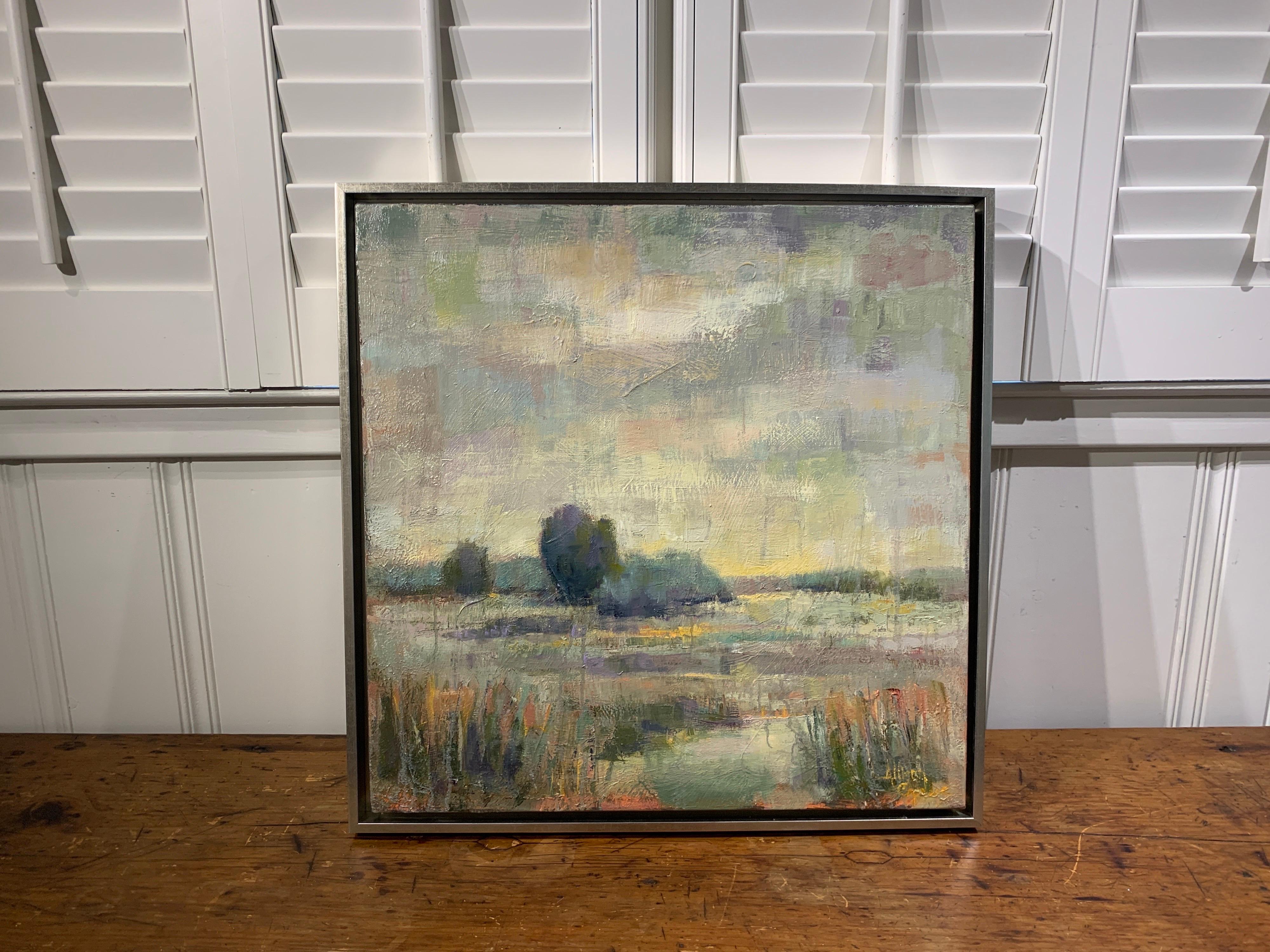 Storms are Lifting by Allison Chambers, Framed Oil on Canvas Landscape Painting 1