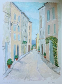 Calle en Provenza de Allison Chambers, Pintura al óleo de paisajes