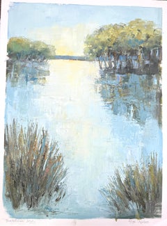 Estudio de agradecimiento de Allison Chambers, Óleo sobre papel vertical Pintura de paisaje
