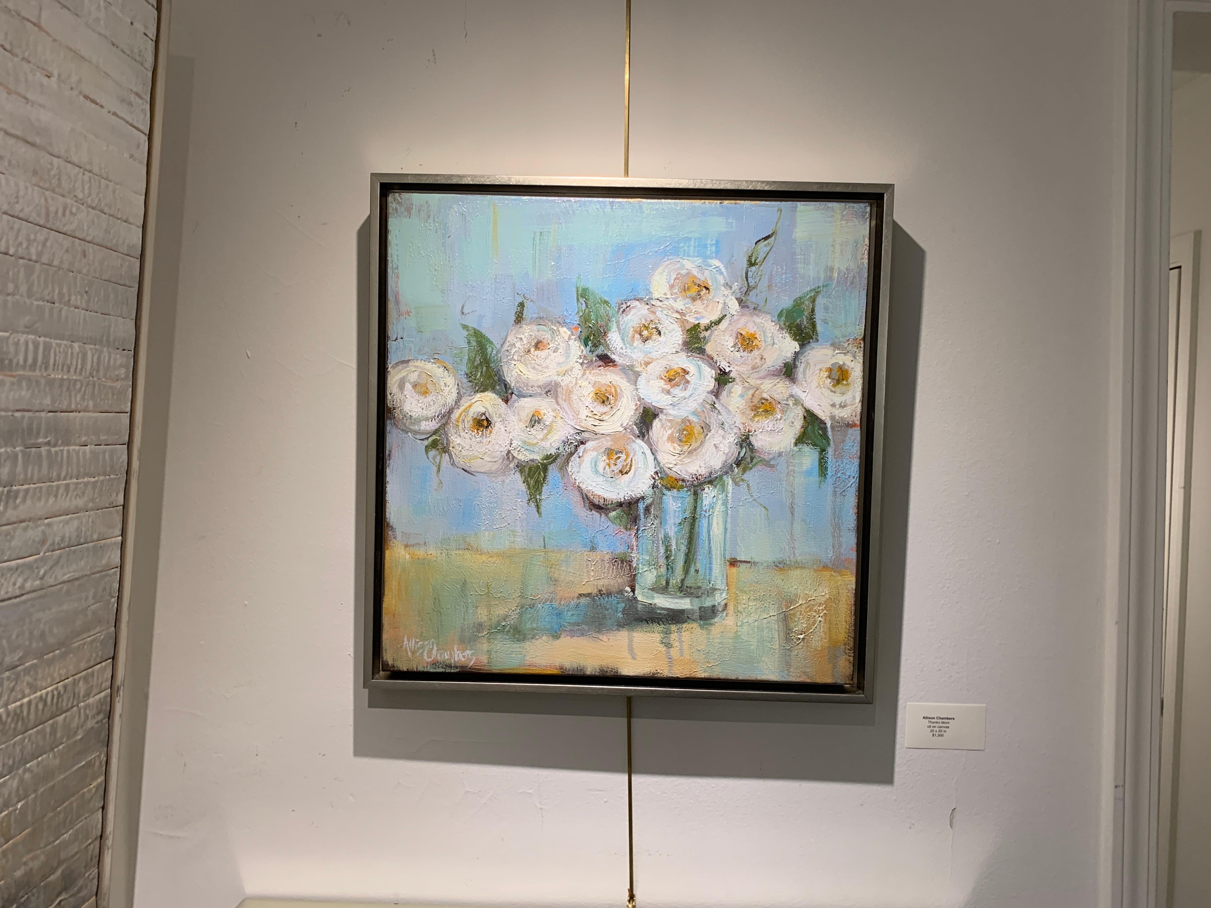 Thanks Mom by Allison Chambers, Framed Oil on Canvas Impressionist Painting 1
