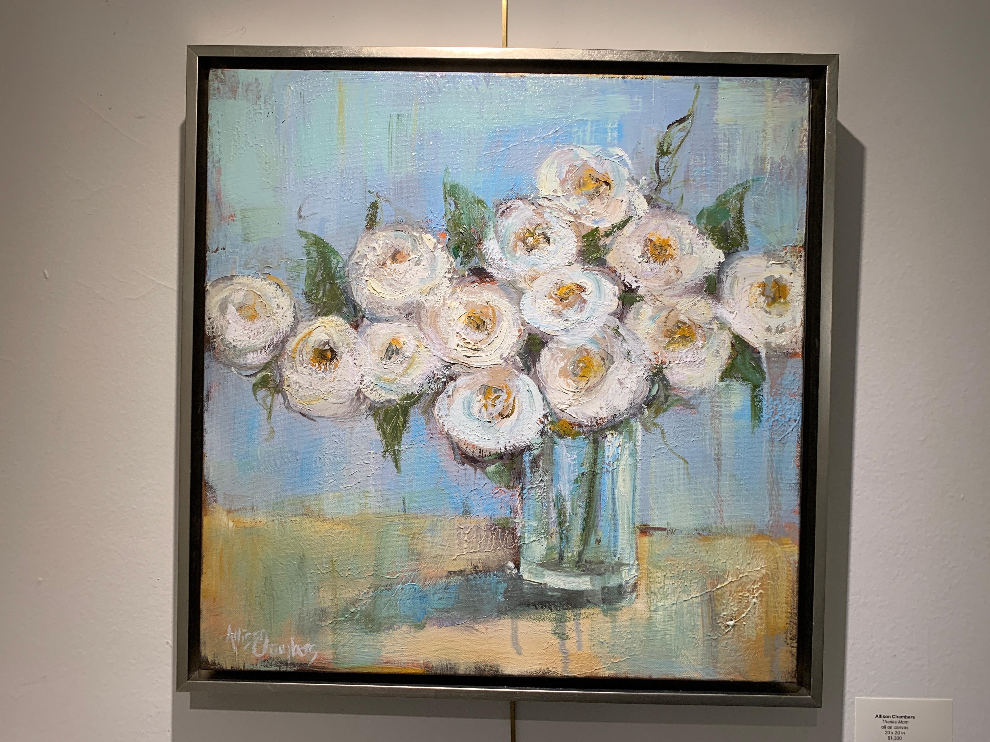 Thanks Mom by Allison Chambers, Framed Oil on Canvas Impressionist Painting 2