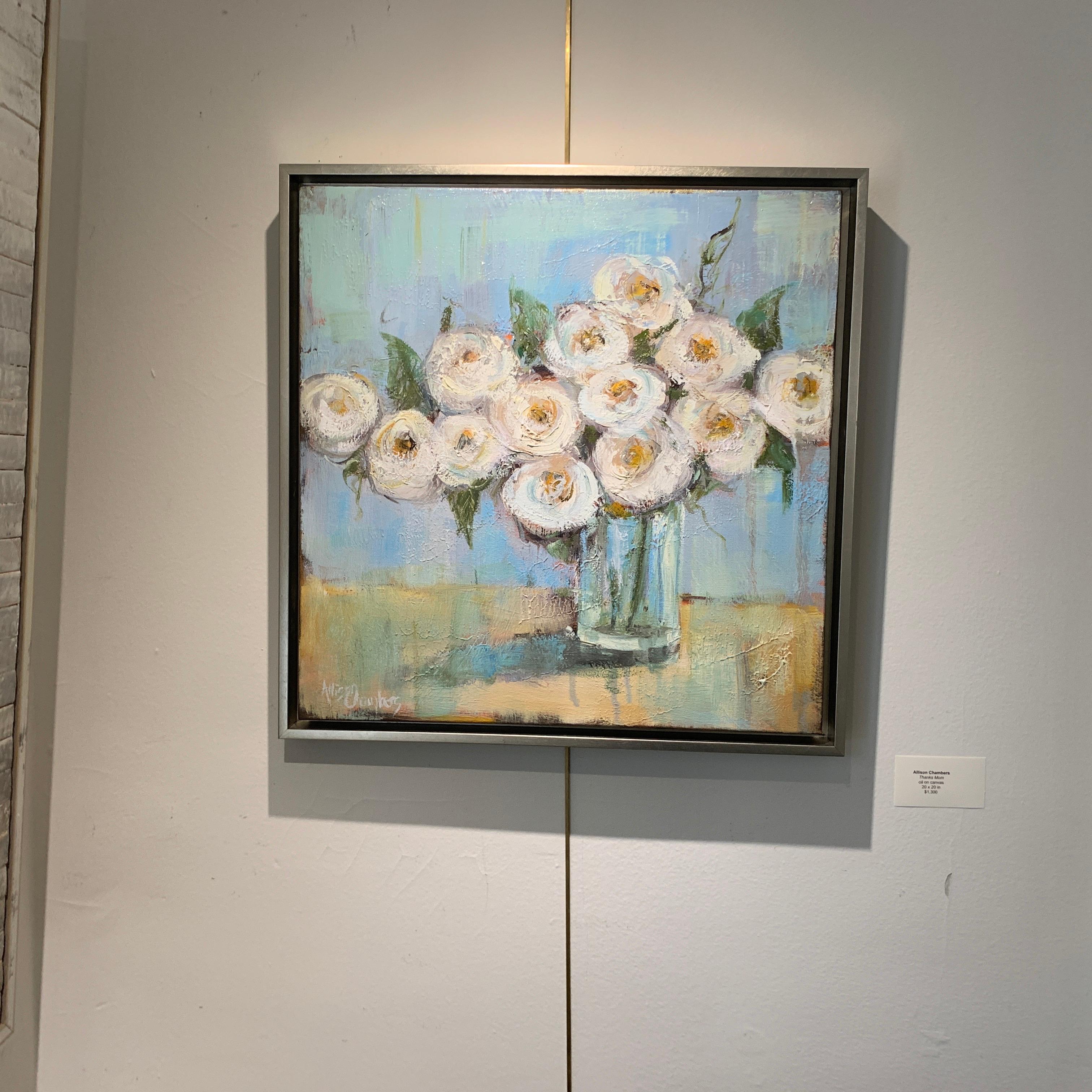 Thanks Mom by Allison Chambers, Framed Oil on Canvas Impressionist Painting 4