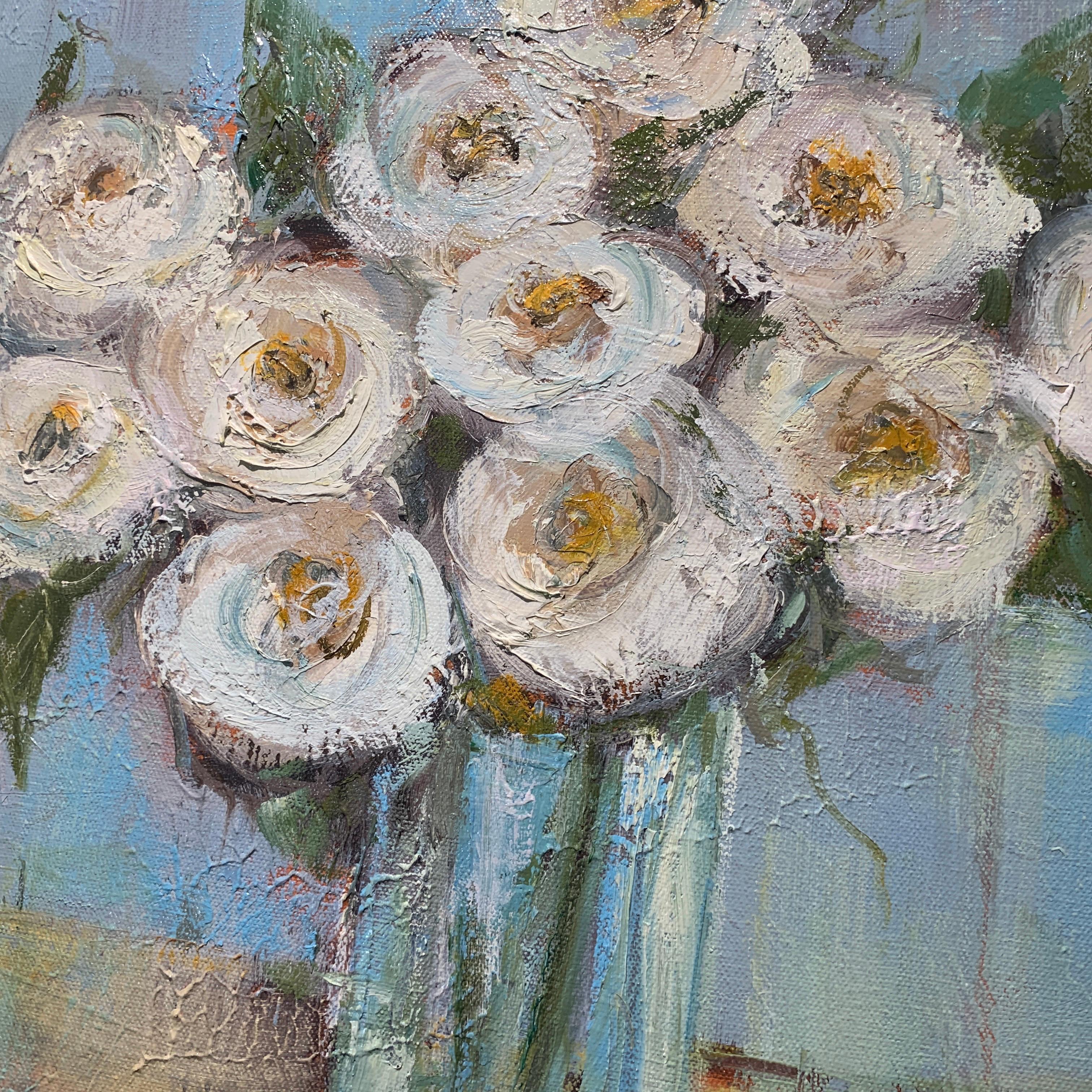 Thanks Mom by Allison Chambers, Framed Oil on Canvas Impressionist Painting 6