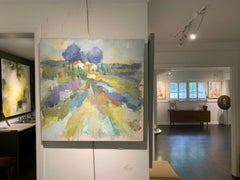 The Hills Are Alive by Allison Chambers, Oil on Canvas French Landscape