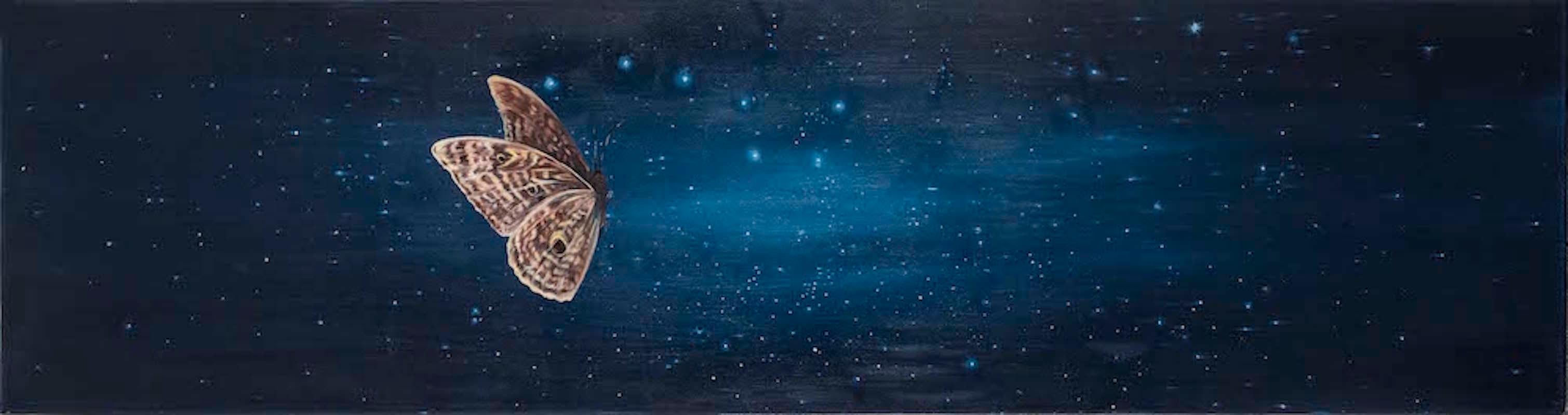 Landscape Painting di Allison Green - Navigazione celeste, farfalla, spazio esterno