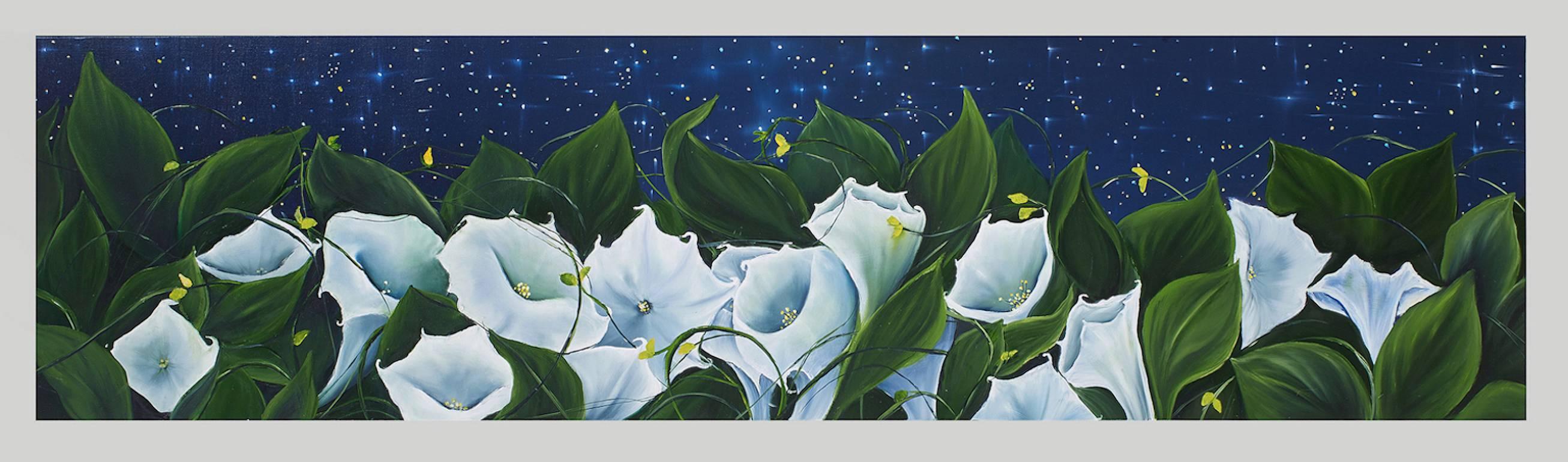 Allison Green Figurative Painting - Moon Flowers 
