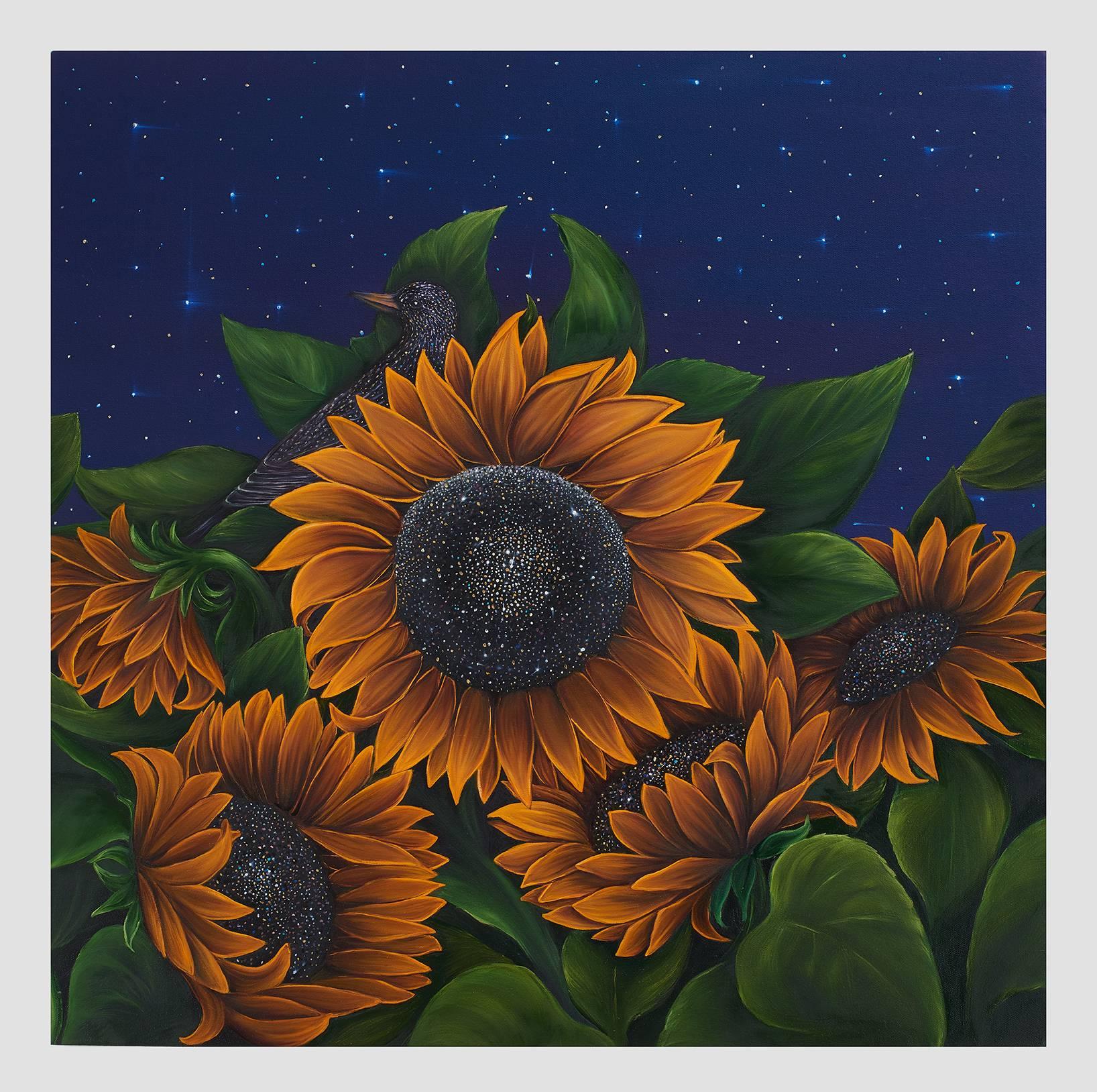 Allison Green Figurative Painting - Sun and Stars