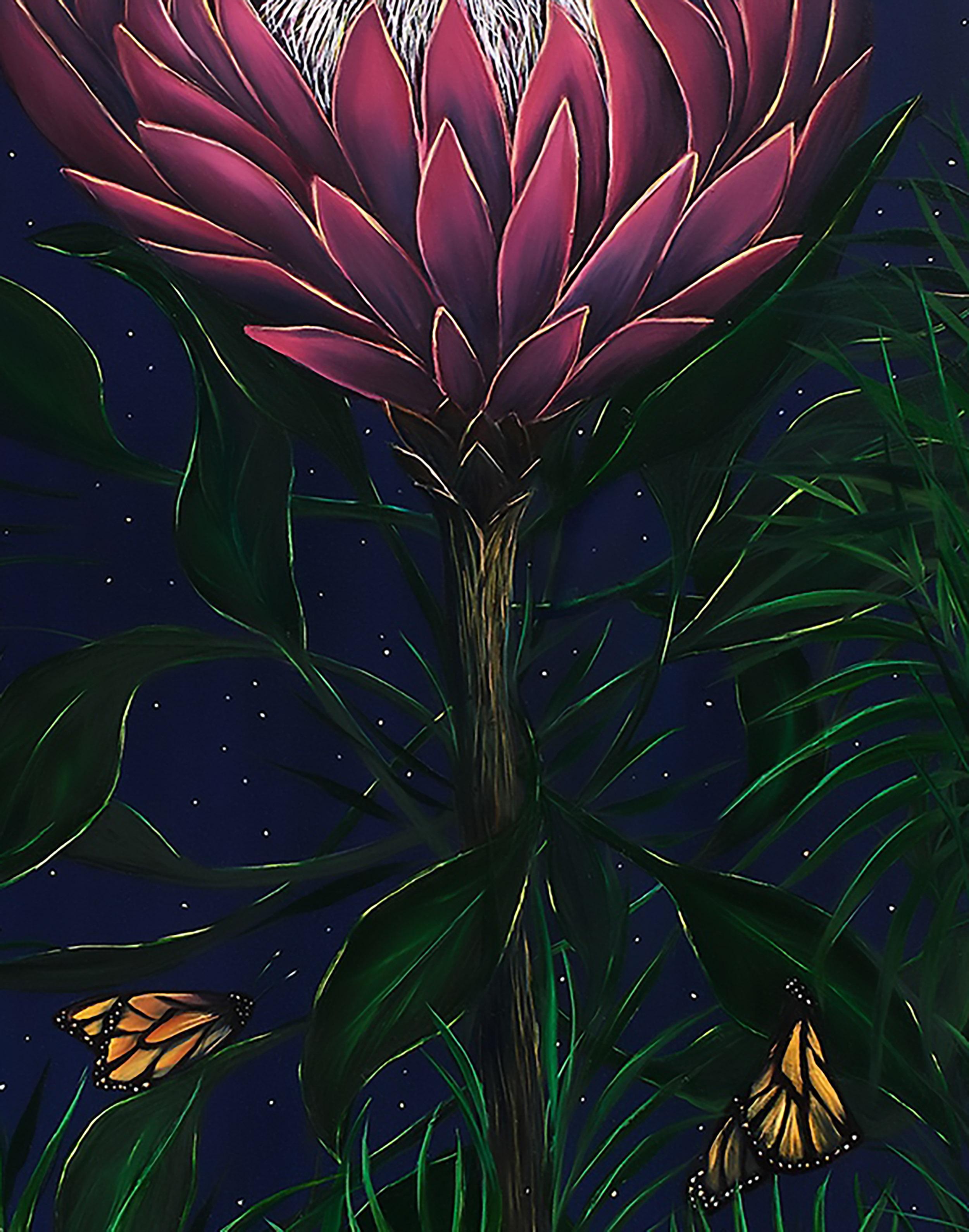 The Night Garden - Painting by Allison Green