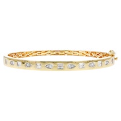 Allison Kaufman 14K Yellow Gold Bangle with Diamonds