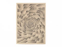 Cycle 09, Ink and Paper Abstract Painting, 2021
