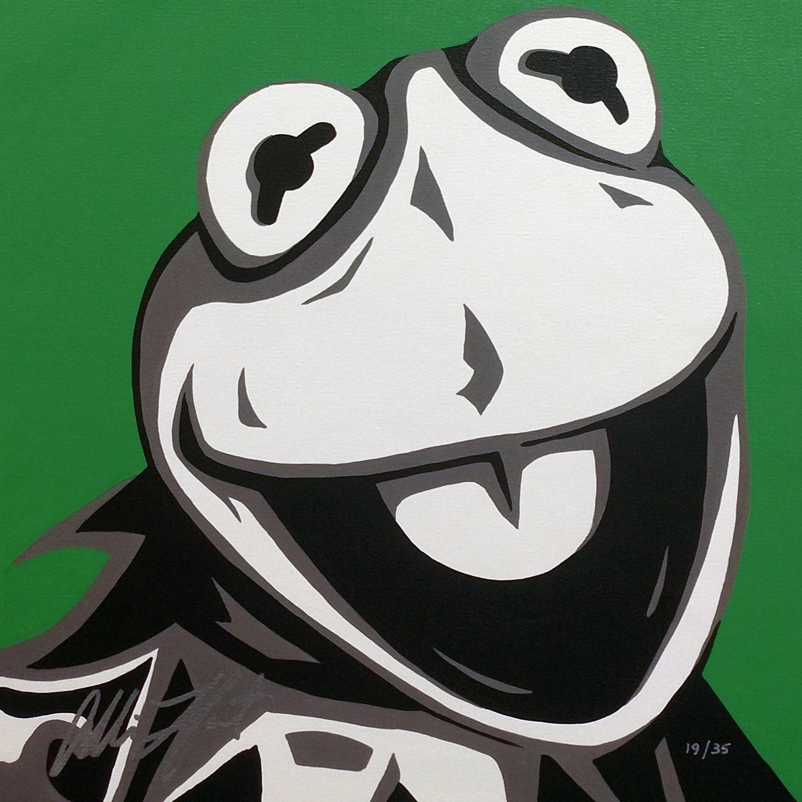 Allison Lefcort Portrait Print - MUPPETS - KERMIT