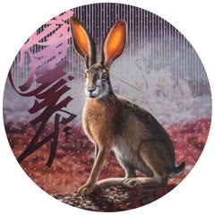 « Desert Sage » d'Allison Leigh Smith, peinture originale, portrait de Hare