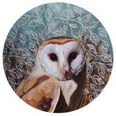 "Reflection: Barn Owl" - Original Oil Painting, Wildlife Art