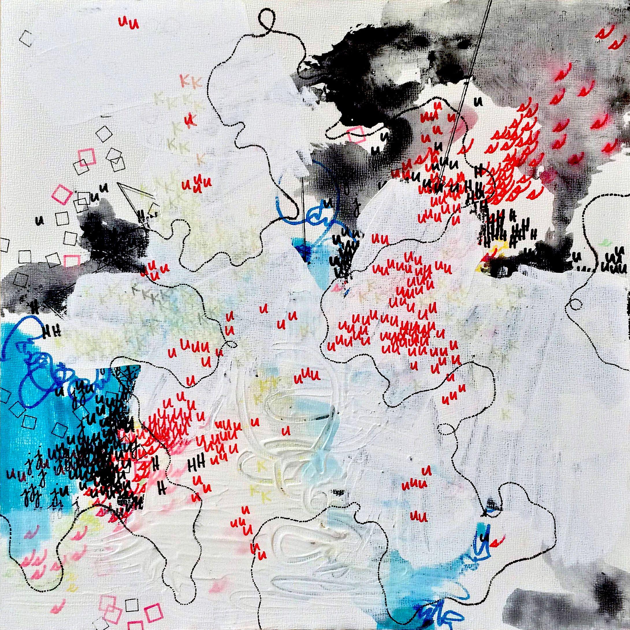 Disorganization, Mixed Media on MDF Panel - Mixed Media Art by Allison Long Hardy
