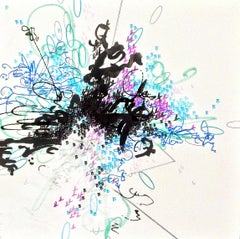 Explosion, Mixed Media on MDF Panel