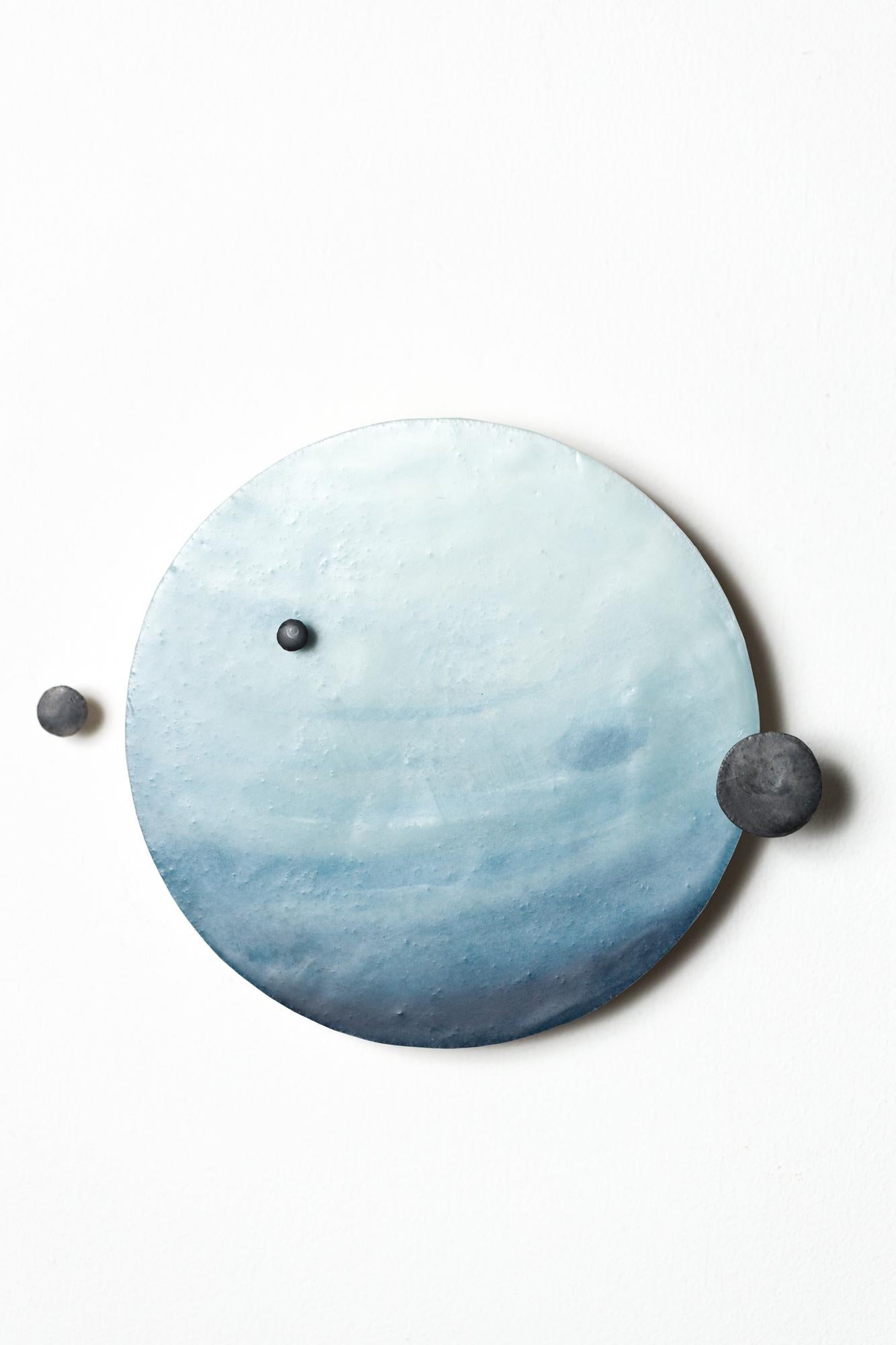 « Hong Aloft the Night II », représentation de planètes, aquarelle et gouache sur papier