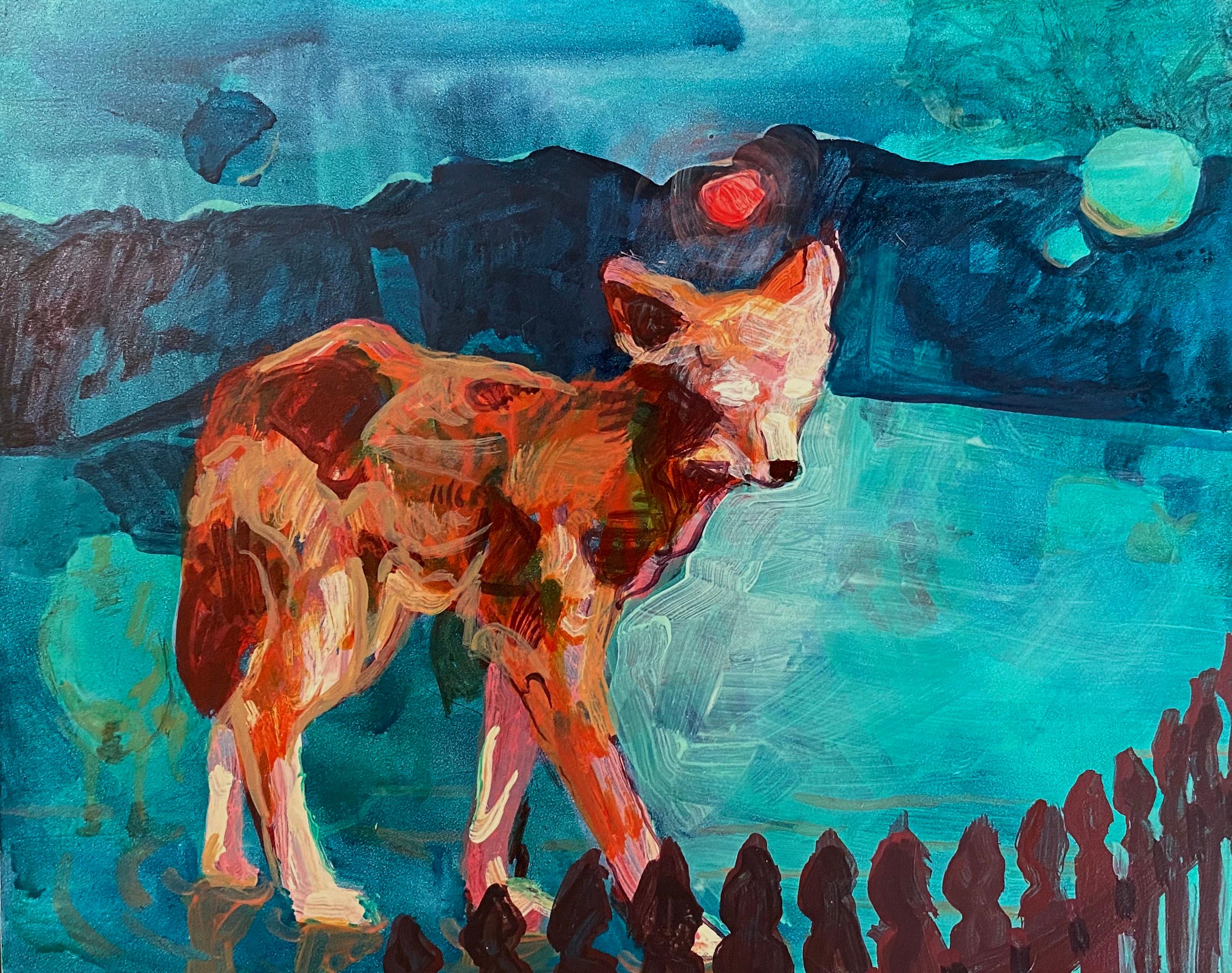 Allison McIntyre Animal Painting - Fenced