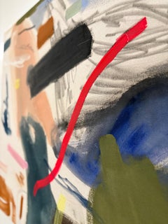 Les filles veulent juste s'amuser, peinture acrylique abstraite sur toile, 36x36