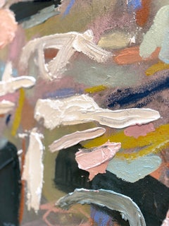 Si ça vous rend heureux, peinture abstraite mixte sur toile, 2010+.