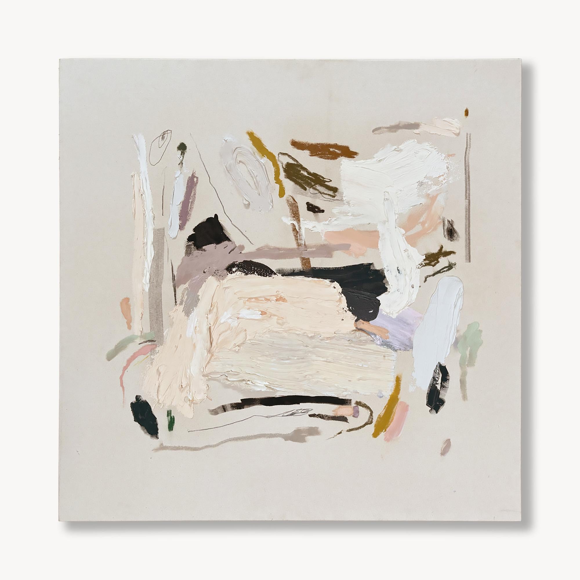 Was ich nicht tun würde: Abstrakte Mixed Media Malerei auf Leinwand, 36x36