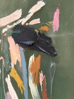 Tú me mandas, pintura abstracta en técnica mixta sobre lienzo, década de 2010, sin enmarcar