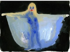 Blue Dancer #3, Gouache on Paper Painting by Allison Schulnik, 2013