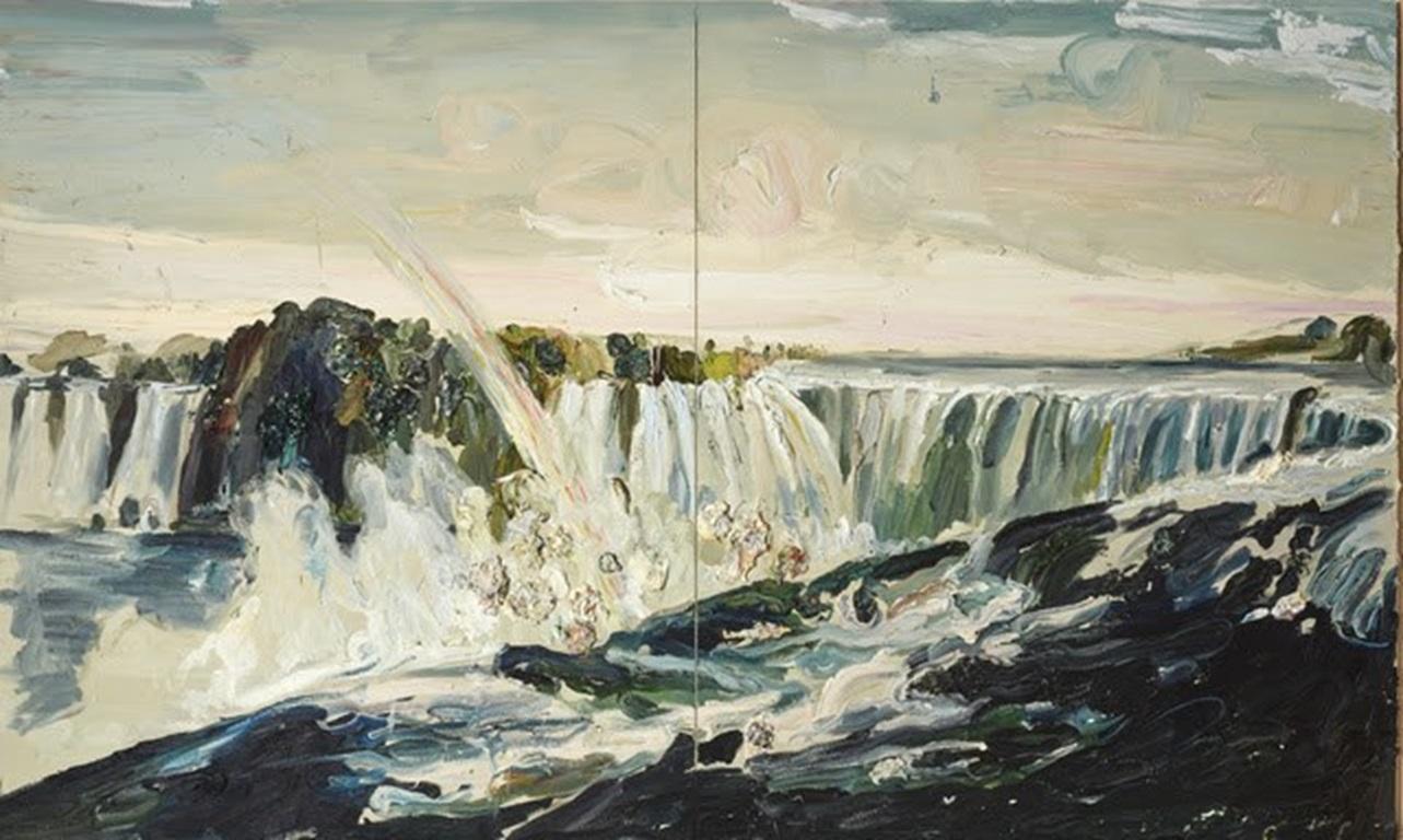 Niagara Falls No. 5 (Currier & Ives), Canvas Painting by Allison Schulnik, 2008