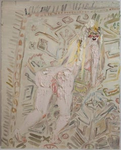 Rug Girl, Oil on Linen Painting by Allison Schulnik, 2009